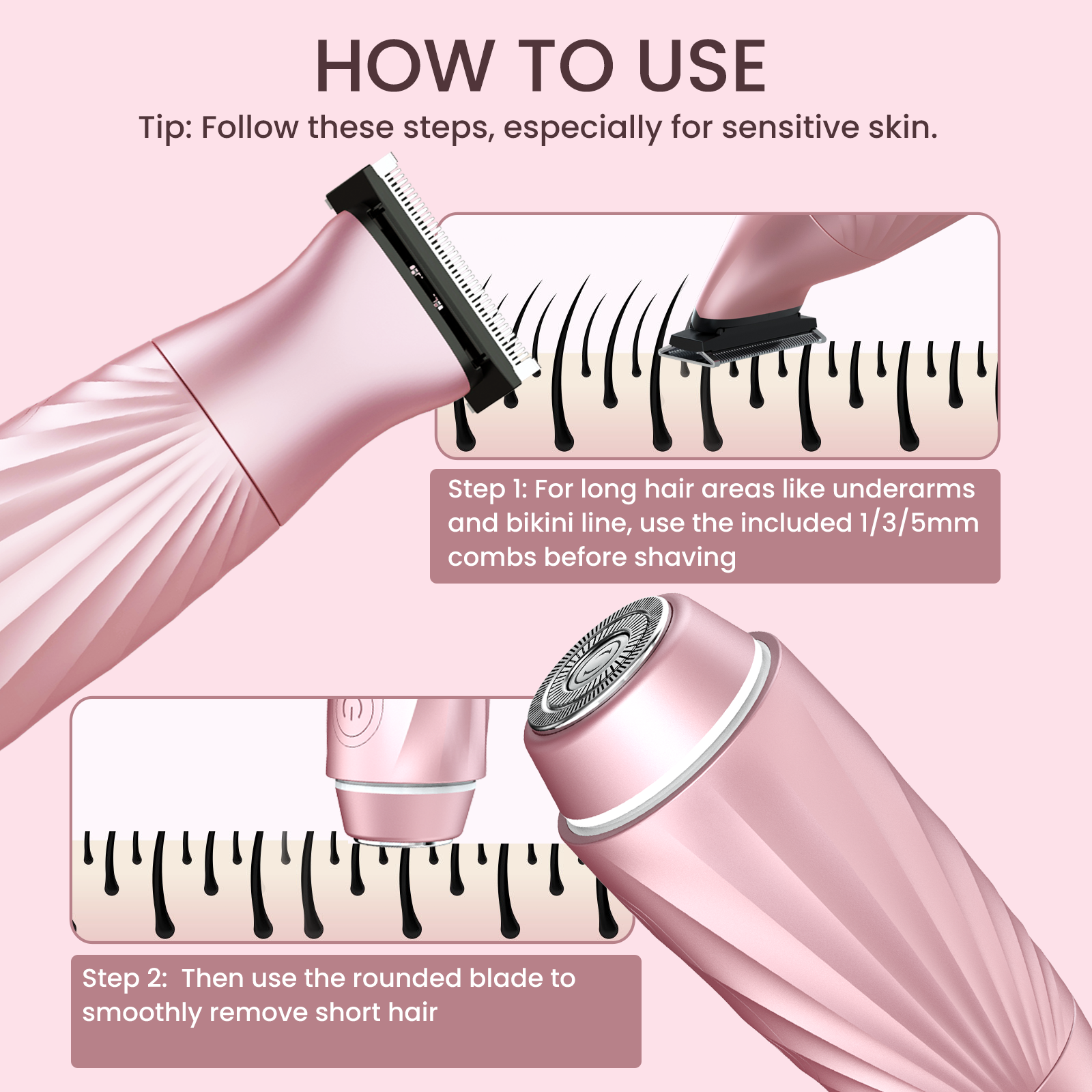 Pearl P1 Pro 2 in 1 Women Bikini Trimmer & Shaver