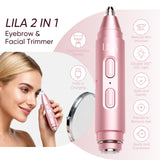 2 in 1 Portable Women Facial Shaver & Eyebrow Trimmer – Bloom T1