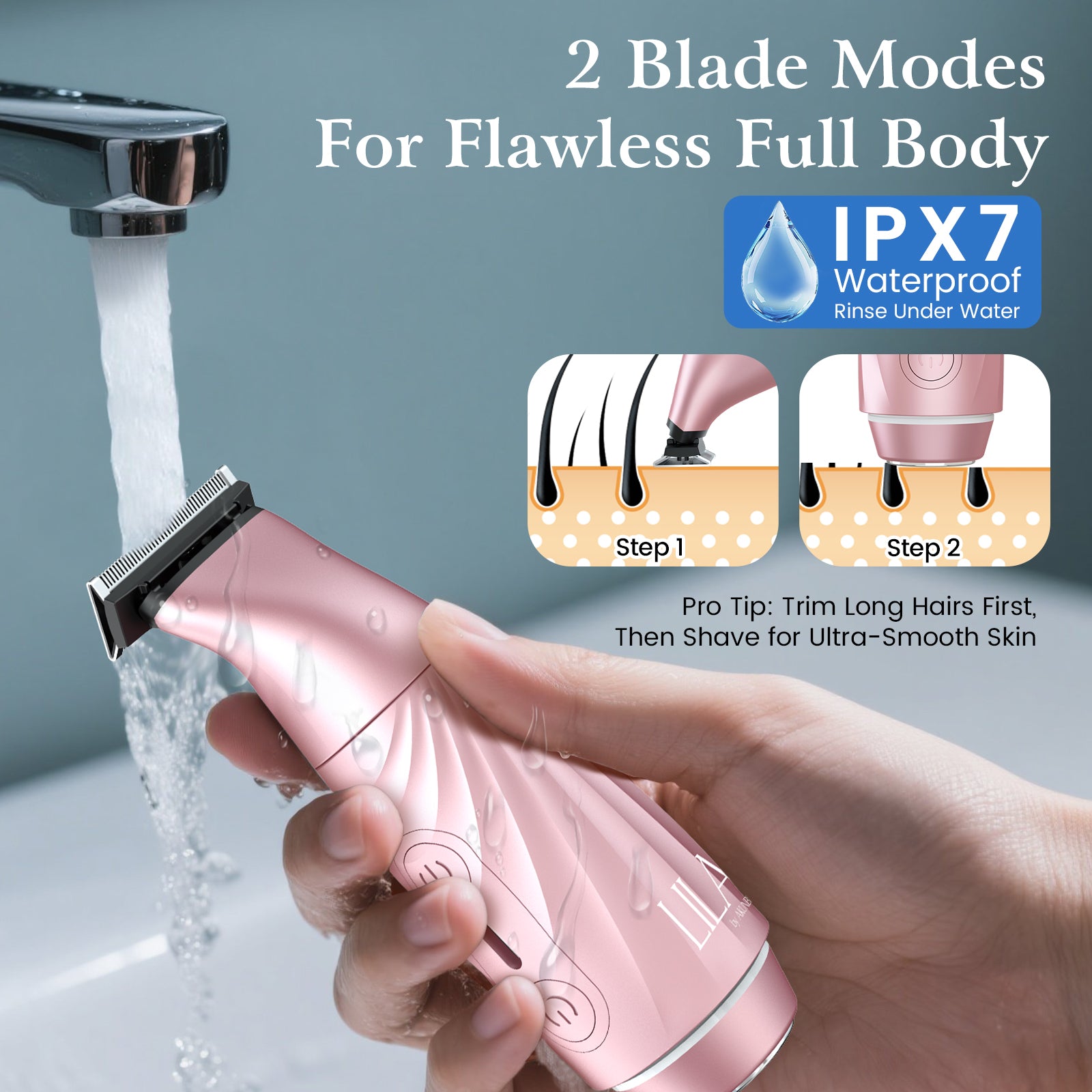 Pearl P1 2 in 1 Women Bikini Trimmer & Shaver